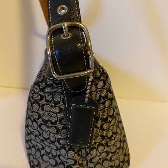 Vintage Coach circa 2000 small handbag black and gray - Picture 2 of 7